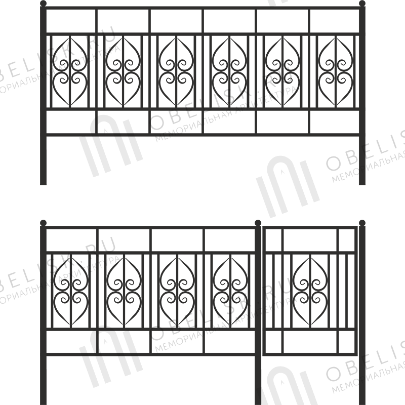 Ограждение на кладбище