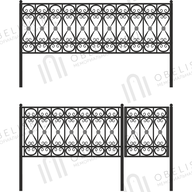 Могильная ограда на кладбище